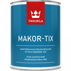 Makor-Tix- Gruntoemalia akrylowa na powierzchnie metalowe. Szary metaliczny 10l